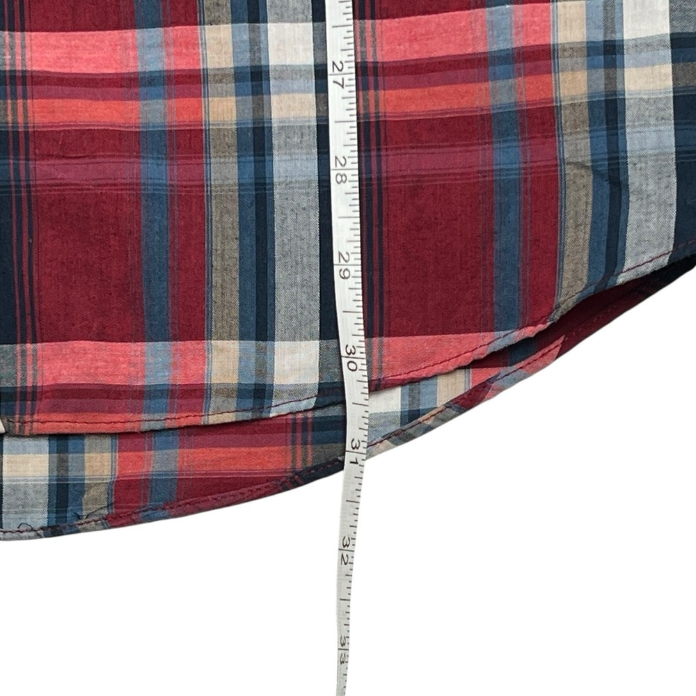 Vtg Plains Western Wear‎ Shirt Men's Medium Plaid Pearl Snap Short Sleeve - Picture 5 of 6